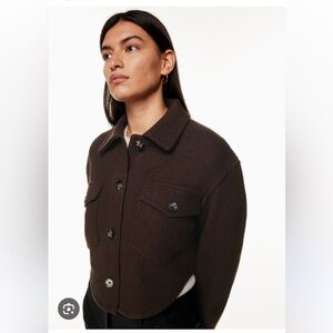 Aritzia ganna cropped jacket in rustic brown size xs NWT